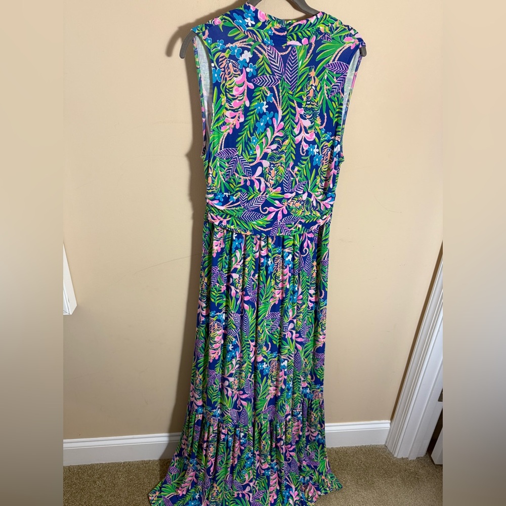 Lilly Pulitzer Pearce Maxi Borealis Blue How You Like Me Prowl Large - Picture 3 of 8